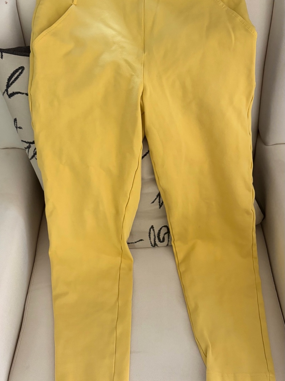 Betabrand Yellow slim fit pants